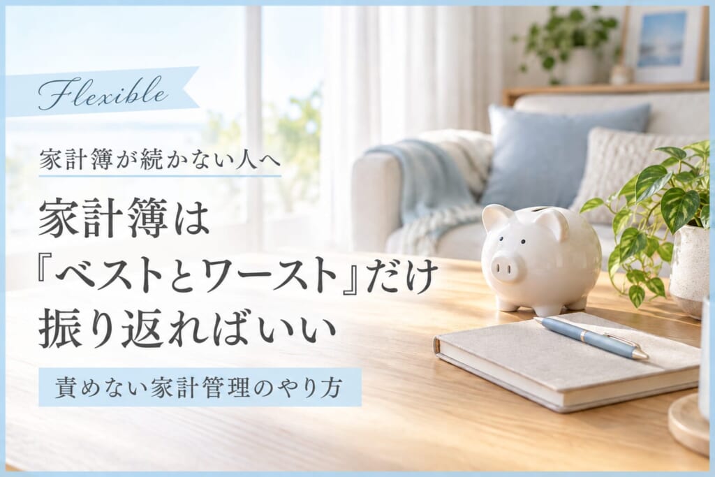 家計簿は「ベストとワースト」だけ振り返ればいい。責めない家計管理のやり方